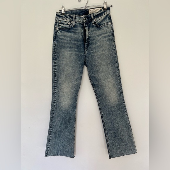 Sold☀️Rag & Bone Nina High-Rise Ankle Flare Jeans in Pearl - Picture 15 of 16